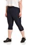 Large Size Elastic Waist Karyoka Stitched Below the Knee Navy Blue Women's Tights - 6