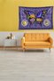 Butterfly Moon Sun Astrology Stain Resistant Velvet Textured Fabric Wall Cloth Wall Carpet Tapestry - 3