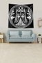 Black Viking God Stain Resistant Velvet Fabric Wall Cover Wall Carpet Tapestry - 3