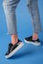 Black - 2054 Women's Skin Genuine Leather Sports Shoes - 2