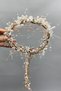 Wedding Bridal Crown With Crystal Cream Pearls And Wicker Bridal Crown - 4
