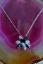 Zircon Stone Black and White Pendant Chain Women's Necklace - 2
