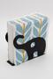 Black Napkin Holder with Metal Elephant Figure