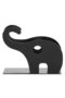 Black Napkin Holder with Metal Elephant Figure - 7