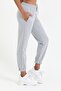 Women's Gray Elastic Leg Basic Jogger Knitted Sweatpants - 4
