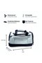 Luckybag Gray Gym Daily Sports Suitcase and Travel Suitcase Bag - 3