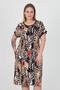 Women's Flexible Fabric Large Size Viscose Dress with Pockets Aysl20 - 5