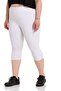 Elastic Waist Karyoka Stitched Below the Knee White Tights - 5