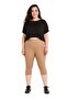 Plus Size Elastic Waist Karyoka Stitched Below the Knee Mink Women's Tights - 3