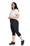 Large Size Elastic Waist Karyoka Stitched Below the Knee Navy Blue Women's Tights - 5