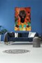 Red Black Tribal Leader Stain Resistant Velvet Fabric Wall Cloth Wall Tapestry Tapestry - 3