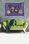Butterfly Moon Sun Astrology Stain Resistant Velvet Textured Fabric Wall Cloth Wall Carpet Tapestry