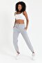 Women's Gray Elastic Leg Basic Jogger Knitted Sweatpants - 2