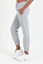 Women's Gray Elastic Leg Basic Jogger Knitted Sweatpants - 5