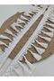 Stripe Fringe Cream with Tassels 5 Meters