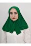وشاح جاهز مزود بمشبك شال Hijap أخضر نابض بالحياة - 2