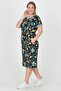 Women's Viscose Floral Patterned Large Size Summer Dress Aysl31 - 4