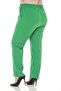 Large Size Green Trousers with Elastic Waist, Side and Back and Narrow Leg Pockets - 3