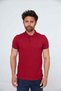 Men's Polo Neck 100% Cotton T-shirt 4614 Claret Red