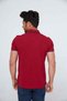 Men's Polo Neck 100% Cotton T-shirt 4614 Claret Red - 3