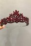 Burgundy Color Anthracite Henna Bridal Crown for the Most Beautiful Brides – Crown, Crystal Stone, Stylish Model, Bridal Crown - 6