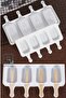 Silicone Ice Cream Mold and 50 Pieces of Ice Cream Sticks Practical Ice Cream Silicone Mold - 6