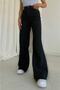 Karen Unfading Black High Waist Loose Wide Leg Jeans