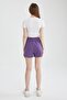 Women's Purple Pocket Summer Shorts - 2