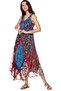Şile Bezi Turkuaz Patchwork Elbise