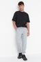 Gri Basic Regular/Normal Kesim Lastik Paça Jogger Eşofman Altı TMNSS20EA0053 - 4