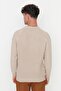 Taş Casual Unisex Regular Fit Yünlü Bisiklet Yaka Saç Örgü Detaylı Triko Kazak TMNAW22KZ2059 - 5