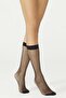 Women's Black Classic Mesh Below Knee Trousers Socks 3-Piece
