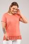 Short Sleeve Skirt Ruched Oil Wash Tunic-salmon - 6