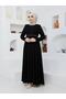 Summer Mevlana Model Patterned Sleeves and Waist Flared Overcoat - 6