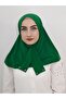 Snap Fastener Ready Scarf Shawl Hijap Green Color - 2
