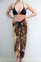 Brown Leopard Print Long Pareo Women's Beach Dress New Season