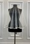 White Piping Bridal Veil Set with Lots of Pearls - 2
