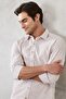 Men's Beige Slim Fit Slim Fit 100% Cotton Classic Collar Striped Shirt - 4