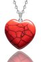 Certified Heart Model Real Red Howlite Stone Necklace