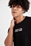 Slim Fit Crew Neck Printed Cotton Combed T-Shirt