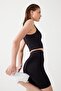 Women's Black High Waist Ribbed Leggings Short Sports Leggings Ribbed Biker - 7