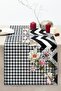 Flowers on the Floor with Zigzag and Goose Feet Special Design Digital Printed Modern Stitched Raschel Knitted Runner