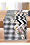 Flowers on the Floor with Zigzag and Goose Feet Special Design Digital Printed Modern Stitched Raschel Knitted Runner - 2