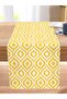 تصميم مخصص أصفر Ikat منقوش رقميًا مخيط راشيل محبوك عداء - 2