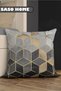 Gray Mosaic Patterned Decorative Gift Cushion - Pillow Case