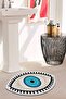 Digital Printed Non-Slip Base Evil Eye Bath Mat Double Toilet Set (40x60) (60x100)-p22 - 2
