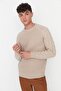 Taş Casual Unisex Regular Fit Yünlü Bisiklet Yaka Saç Örgü Detaylı Triko Kazak TMNAW22KZ2059 - 2