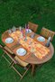 Orange Damask Design Digital Printed Decorative 1 Runner & 4 Colorful American Service