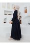Summer Mevlana Model, Fitted at the Waist, Flared Fereca Topcoat with Elastic Sleeves - 6