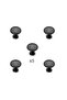 (5 PCS) Flat Knob Handle Matte Black Furniture Drawer Cabinet Nightstand Dresser Console Handle - 5